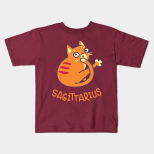 Funny Sagittarius Cat Horoscope Tshirt - Astrology and Zodiac Gift Ideas! Kids T-Shirt